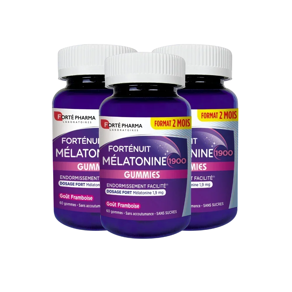 Lot de 3 FortéNuit Mélatonine 1900 Gummies