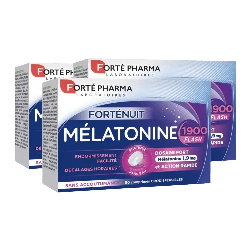 Lot de 3 Mélatonine 1900 Flash