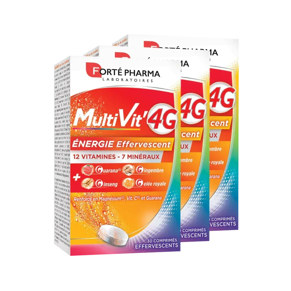 Lot de 3 MultiVit'4G Energie effervescent