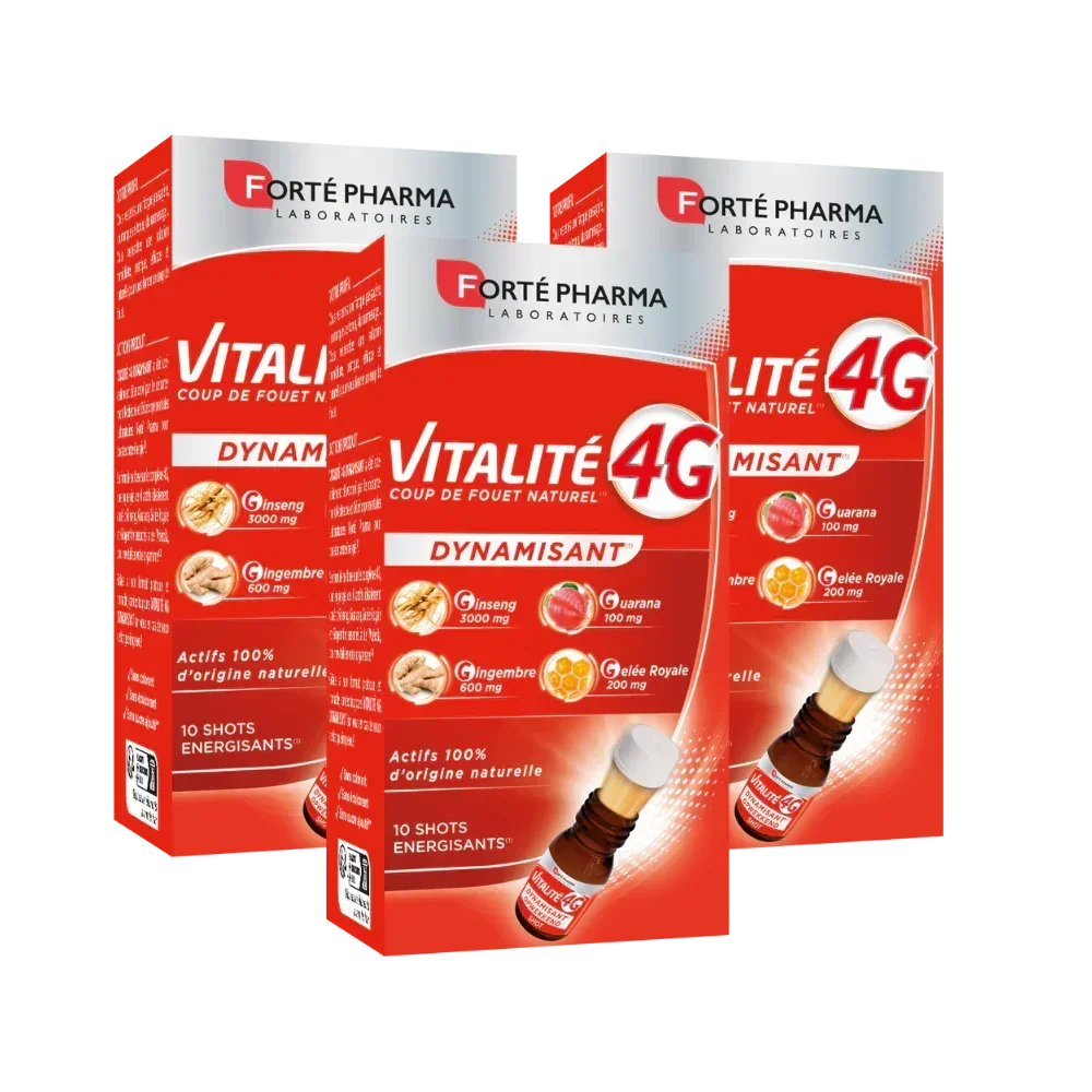 Lot de 3 Vitalité 4G Dynamisant Shot