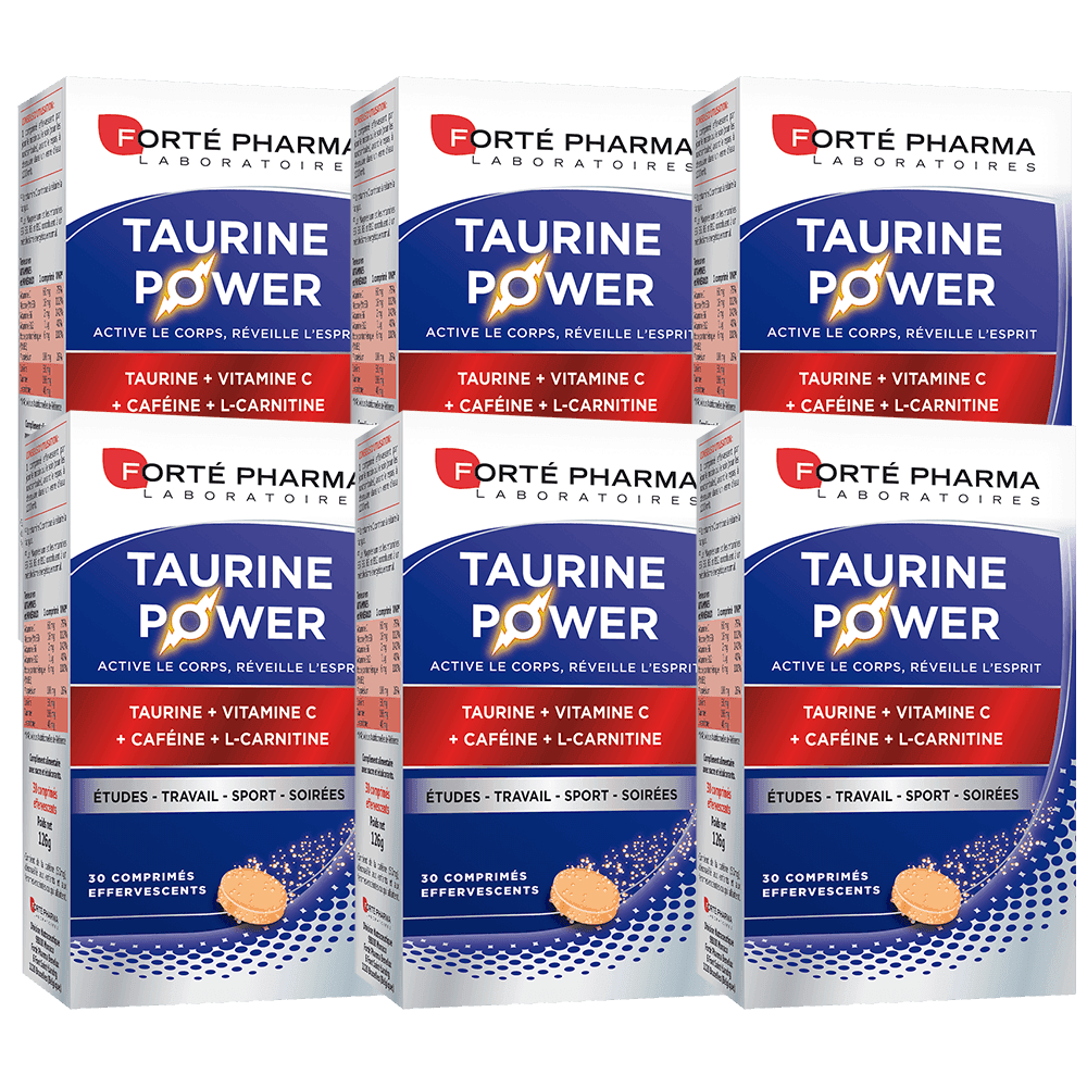 Lot de 6 Taurine Power 30 comprimés